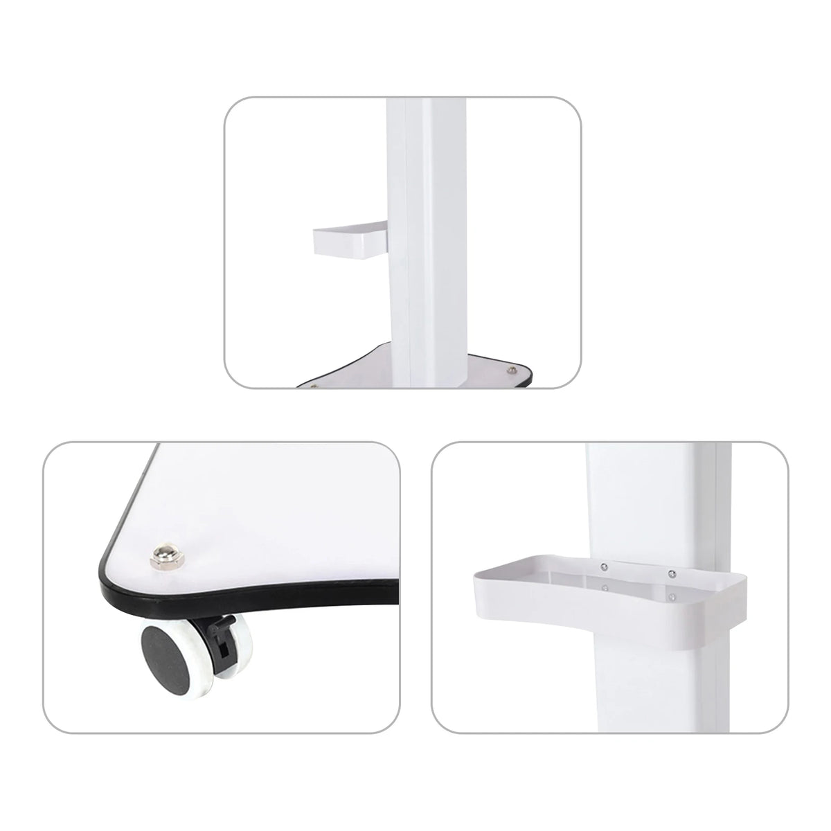 Portable Beauty Barber Trolley With Storage And Brake Wheels