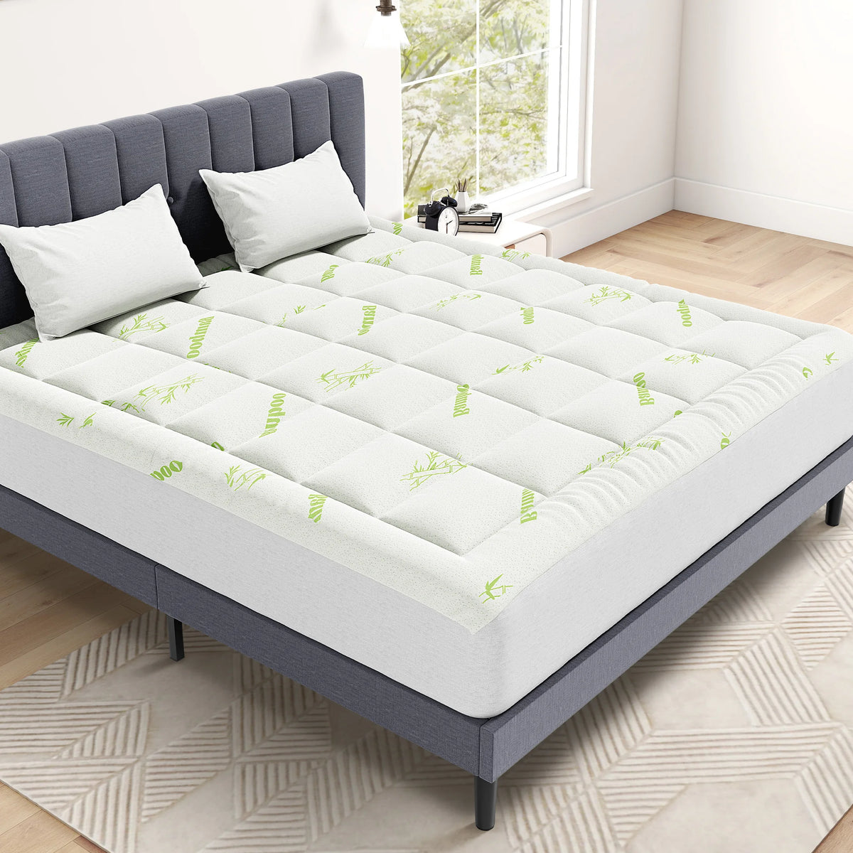 MCQ Bamboo Viscose Mattress Topper With Cooling Memory Foam