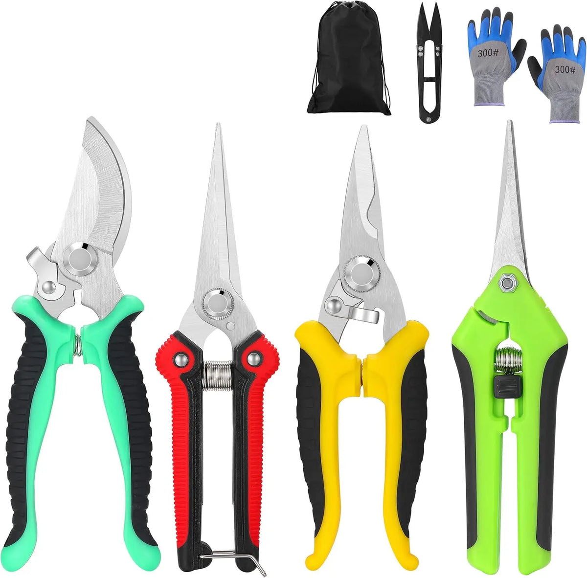 Garden Pruning Shears Set With Gloves And Storage Bag