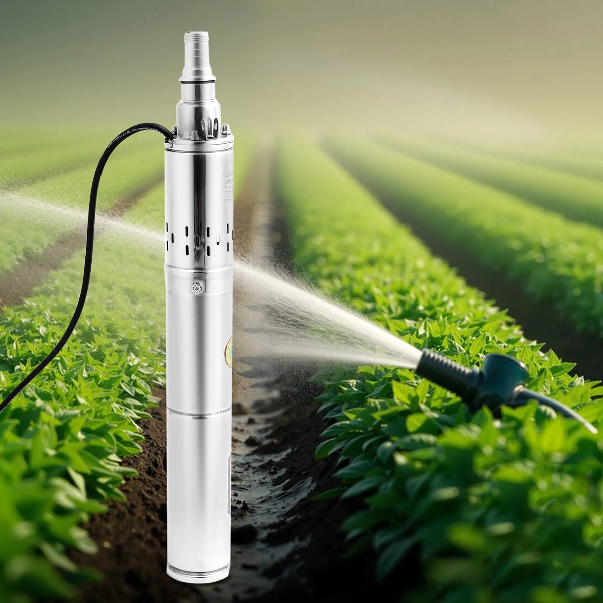 Bymaocar 0.5HP DC 24V Deep Well Submersible Pump
