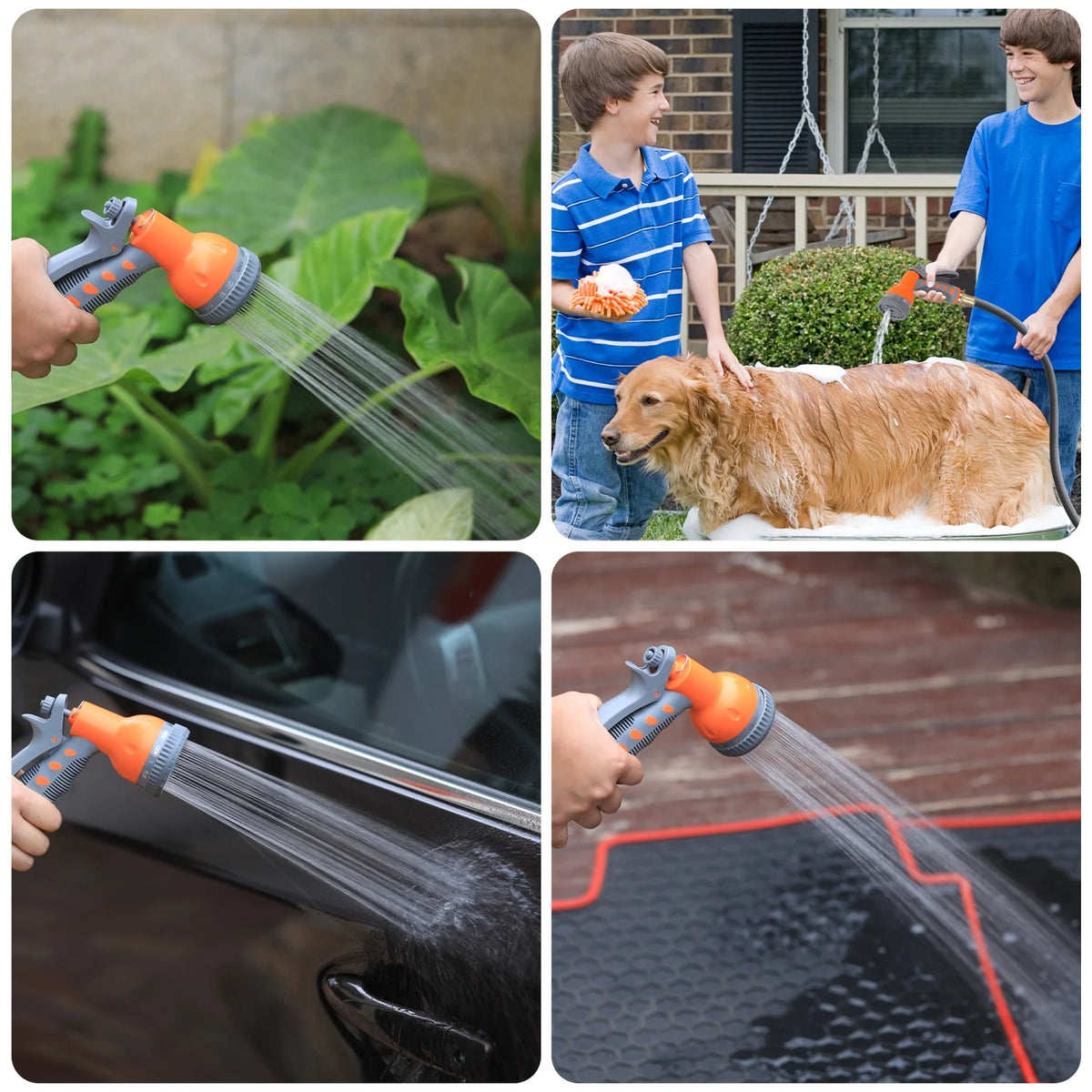 HiMISS Retractable Garden Hose Reel With Automatic Rewind And Nozzle