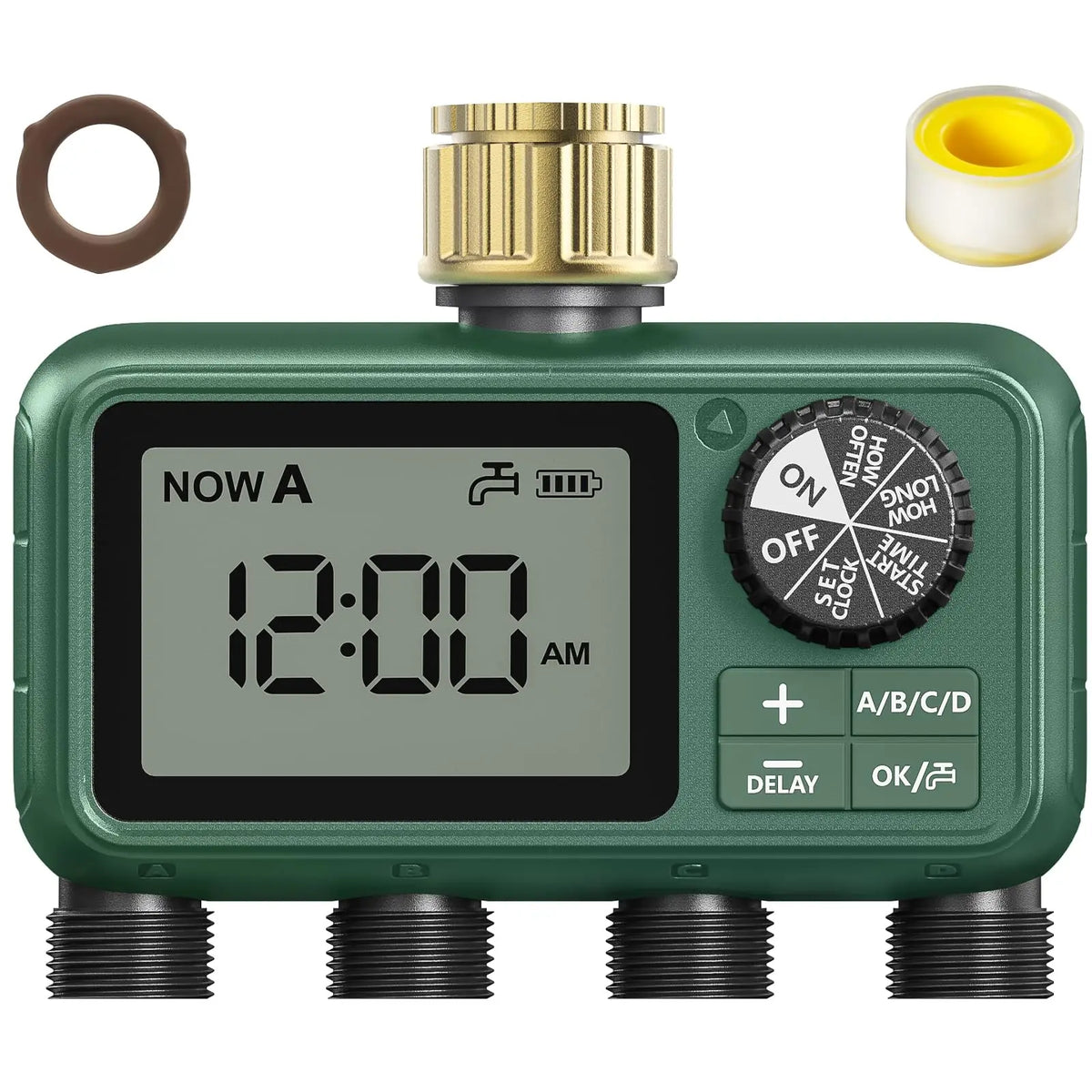 Automatic 4 Zone Programmable Garden Sprinkler Timer For Irrigation